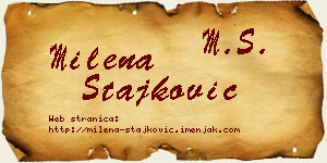 Milena Stajković vizit kartica